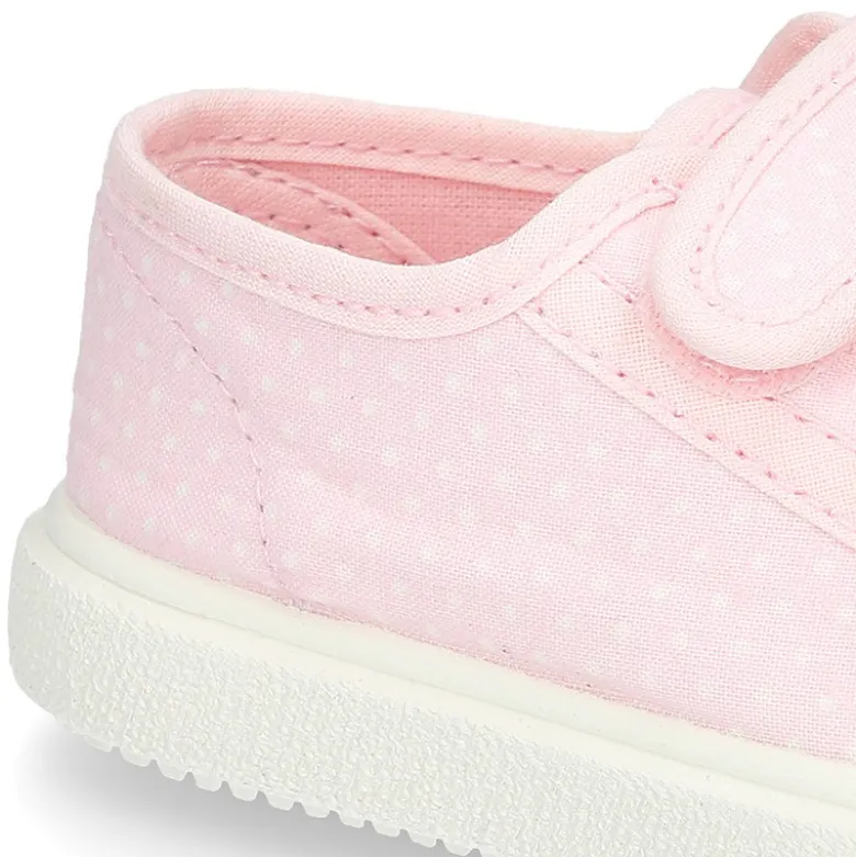 Zapatilla sin cordones en lona con LUNARES.