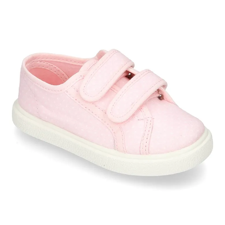 Zapatilla sin cordones en lona con LUNARES.
