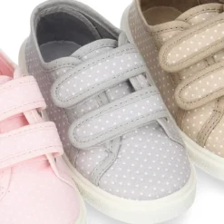 Zapatilla sin cordones en lona con LUNARES.