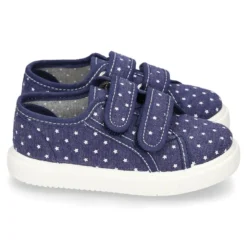 Zapatilla sin cordones en lona jeans con ESTRELLAS.