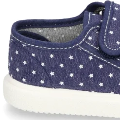 Zapatilla sin cordones en lona jeans con ESTRELLAS.