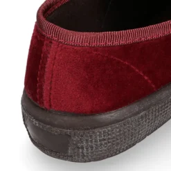 Zapatilla tipo bamba con cordones con lazo en terciopelo