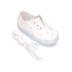 Zapatilla tipo bamba con elástico en lona con estrellas.