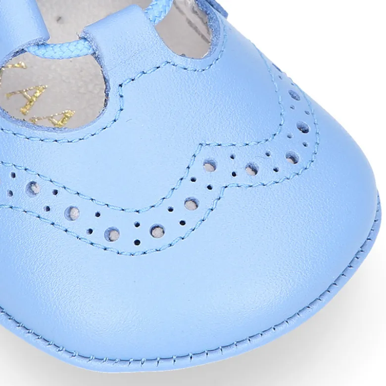 Zapatito bebé niño tipo inglés en piel napa