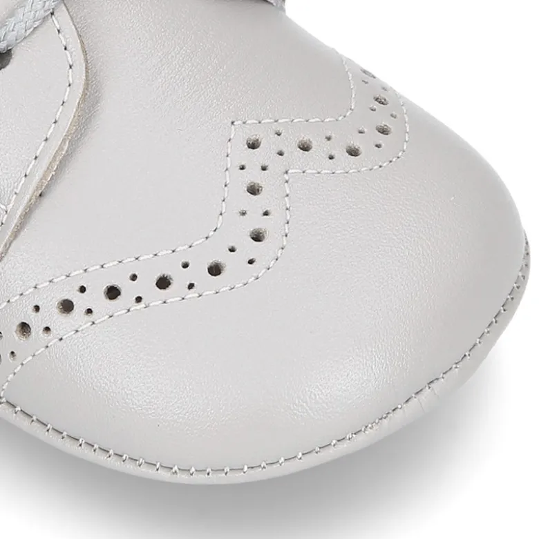 Zapatito BLUCHER bebé niño en piel napa.