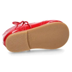 Zapatito inglés en piel charol ROJO.