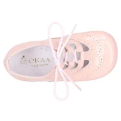 Zapatito niño inglesito clásico en piel charol colores dulces.