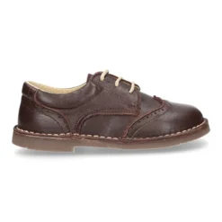 Zapatito Niño tipo blucher con picados en piel EXTRA SUAVE.
