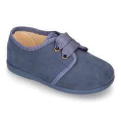 Zapatito tipo Blucher con lazos en Serratex para peques.