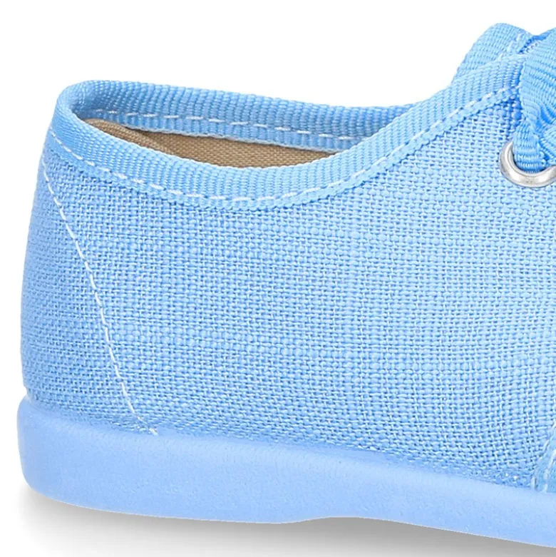 Zapatito tipo Blucher en algodón de vestir para peques.