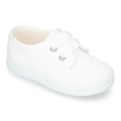 Zapatito tipo Blucher en algodón de vestir para peques.