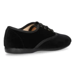 Zapatito tipo Blucher en terciopelo con lazos para mayores.