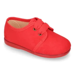 Zapatito tipo Blucher niños con lazos en Serratex colores PASTELES.