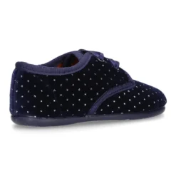 Zapatito tipo Blucher niños en terciopelo con cristalitos para peques.