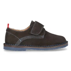 Zapatito tipo BLUCHER niño sin cordones en piel serraje.