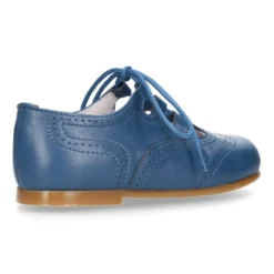 Zapatito tipo INGLÉS niños en colores OTOÑALES con cordones en piel napa.