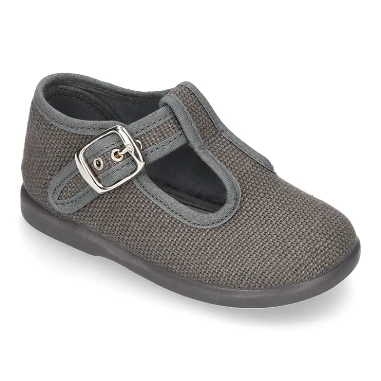Zapatito tipo Pepito en LINO para peques.