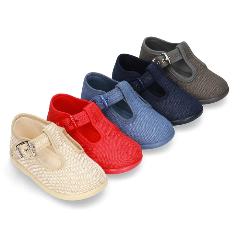Zapatito tipo Pepito en LINO para peques.