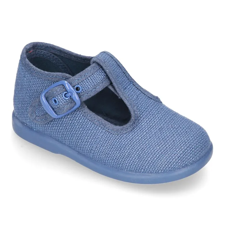 Zapatito tipo Pepito en LINO para peques.