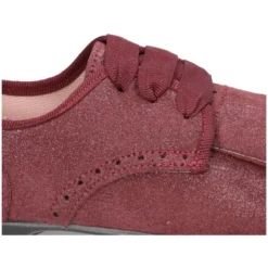 Zapato clásico tipo Blucher con FLECOS en piel serraje metalizado.