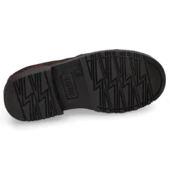 Zapato colegial Niño tipo Blucher con cordones en piel lisa Serraje.