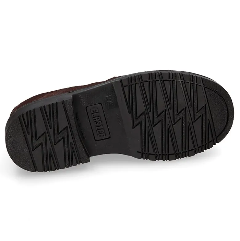 Zapato colegial Niño tipo Blucher con cordones en piel lisa Serraje.