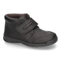 Zapato colegial niño tipo Botita sin cordones en piel lavable.