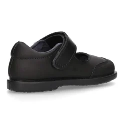Zapato colegial tipo Mercedita con cierre adherente y puntera en piel lavable para peques.