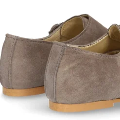 Zapato de vestir niña tipo Blucher con DOBLE HEBILLA en Piel serraje.