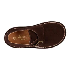 Zapato Niño tipo Blucher con hebilla en piel Serraje.